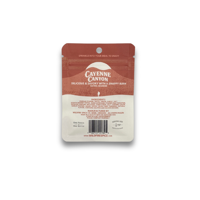 Cayenne Canyon | Powdered Hot Sauce for Backpacking